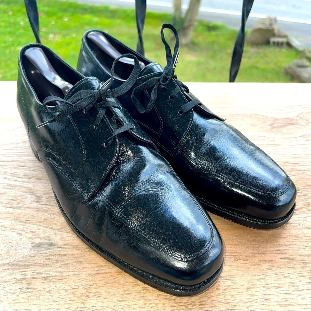 Florsheim Richfield 23614 Black Leather Moc Toe Classic Stitch - 10.5E
